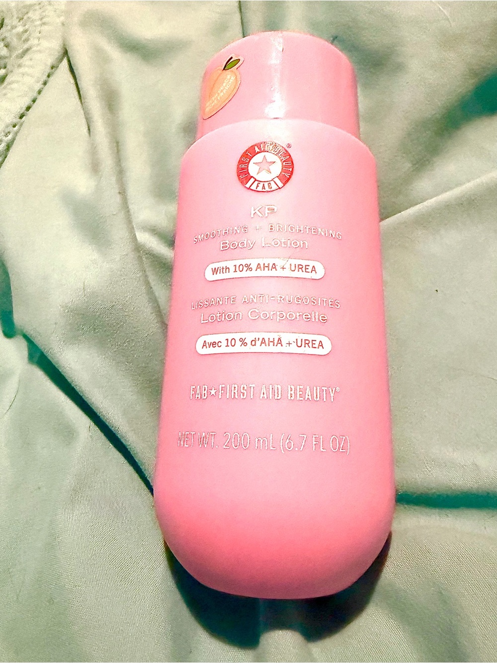 First Aid Beauty KP Smoothing + Brightening Body Lotion Fresh Peach 6.7 Oz